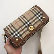 Burberry Check Note Brown Shoulder Bag - 4