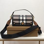 Burberry Check Note Black Shoulder Bag - 1