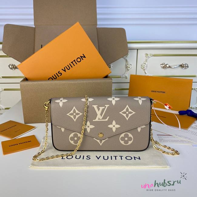 Louis Vuitton Felicie Pochette Dove/Cream Bag - 1