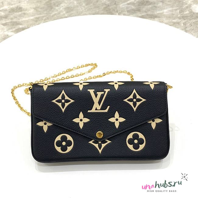 Louis Vuitton Felicie Pochette Black/Cream Bag - 1