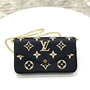 Louis Vuitton Felicie Pochette Black/Cream Bag - 1