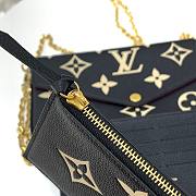 Louis Vuitton Felicie Pochette Black/Cream Bag - 2