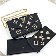 Louis Vuitton Felicie Pochette Black/Cream Bag - 3