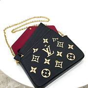 Louis Vuitton Felicie Pochette Black/Cream Bag - 4