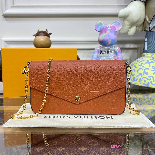 Louis Vuitton Felicie Pochette Brown Bag - 1