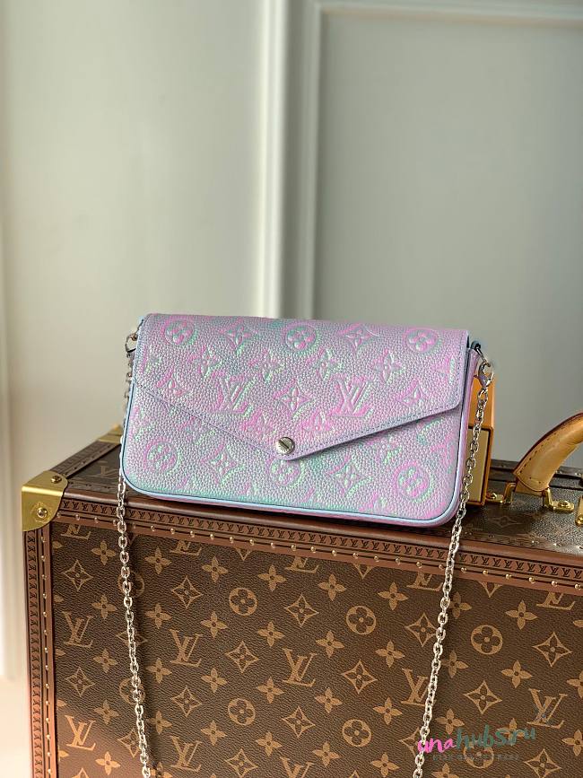 Louis Vuitton Felicie Pochette Purple Bag - 1