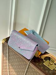 Louis Vuitton Felicie Pochette Purple Bag - 4