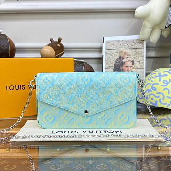 Louis Vuitton Felicie Pochette Blue Bag