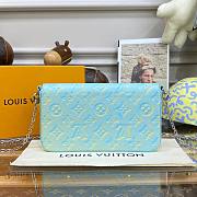 Louis Vuitton Felicie Pochette Blue Bag - 6