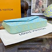 Louis Vuitton Felicie Pochette Blue Bag - 5