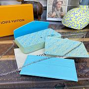 Louis Vuitton Felicie Pochette Blue Bag - 3