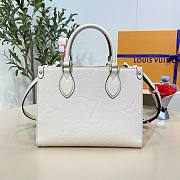 Louis Vuitton Onthego PM White Leather Bag - 3