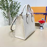 Louis Vuitton Onthego PM White Leather Bag - 6