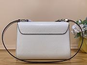 Louis Vuitton Twist MM M22028 Colorful Hardware White Bag - 4