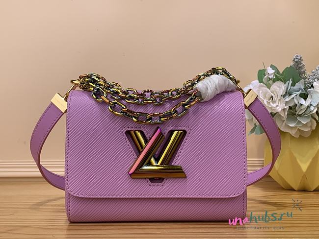 Louis Vuitton Twist MM M22028 Colorful Hardware Pink Bag - 1