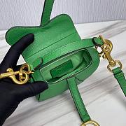 Dior Super Mini Saddle Green Grained Calfskin Bag - 5