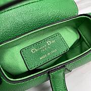 Dior Super Mini Saddle Green Grained Calfskin Bag - 2