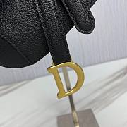 Dior Super Mini Saddle Black Grained Calfskin Bag - 6