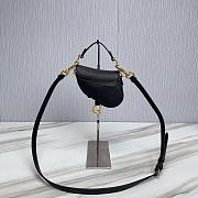 Dior Super Mini Saddle Black Grained Calfskin Bag - 2