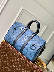 Louis Vuitton Keepall Bandoulière 35 M22573 Blue Bag - 5