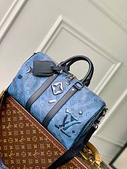 Louis Vuitton Keepall Bandoulière 35 M22573 Blue Bag - 4