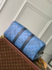 Louis Vuitton Keepall Bandoulière 35 M22573 Blue Bag - 3