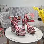 DG Printed leather platform sandals - 1