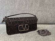 Valentino small Loco Toile black shoulder bag - 1