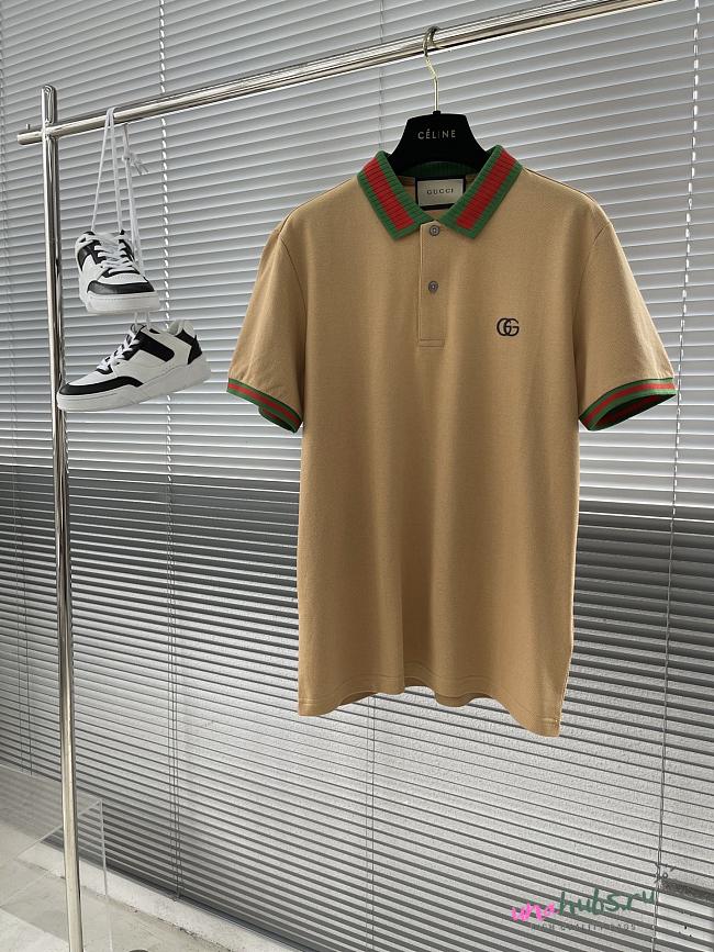 Gucci Polo shirt ( Beige / White) - 1