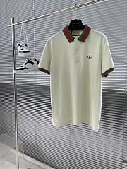 Gucci Polo shirt ( Beige / White) - 5