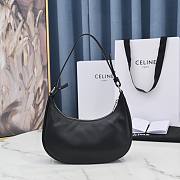 Celine Ava Logo Black Calfskin Leather Bag - 2