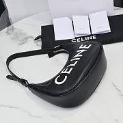 Celine Ava Logo Black Calfskin Leather Bag - 3