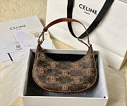 Celine Ava Embroidery Tan Calfskin Leather Bag - 4