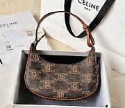 Celine Ava Embroidery Tan Calfskin Leather Bag - 1