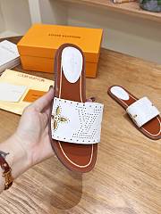 Louis Vuitton White Lock It Flat Mules - 5