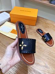 Louis Vuitton Black Lock It Flat Mules - 5