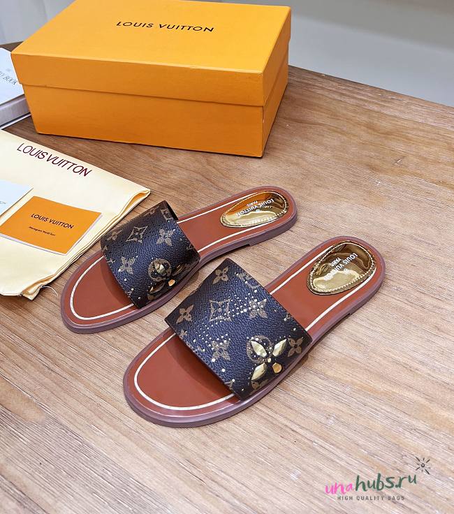 Louis Vuitton Monogram Lock It Flat Mules - 1