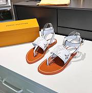 Louis Vuitton White Lock It Flat Sandals - 1