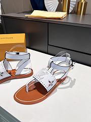 Louis Vuitton White Lock It Flat Sandals - 3