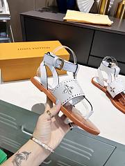 Louis Vuitton White Lock It Flat Sandals - 4