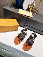 Louis Vuitton Brown Lock It Flat Sandals - 6