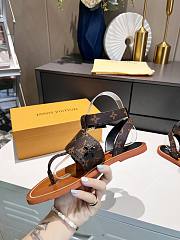 Louis Vuitton Brown Lock It Flat Sandals - 5