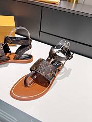 Louis Vuitton Brown Lock It Flat Sandals - 4