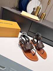 Louis Vuitton Brown Lock It Flat Sandals - 2