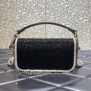 Valentino Garavani Locò black small beaded shoulder bag - 5