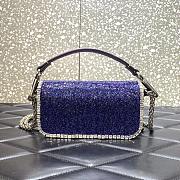 Valentino Garavani Locò purple small beaded shoulder bag - 3