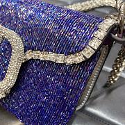 Valentino Garavani Locò purple small beaded shoulder bag - 5