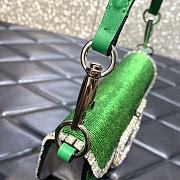 Valentino Garavani Locò green small beaded shoulder bag - 3