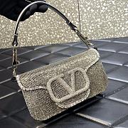 Valentino Garavani Locò silver small beaded shoulder bag - 5