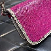 Valentino Garavani Locò pink small beaded shoulder bag - 5